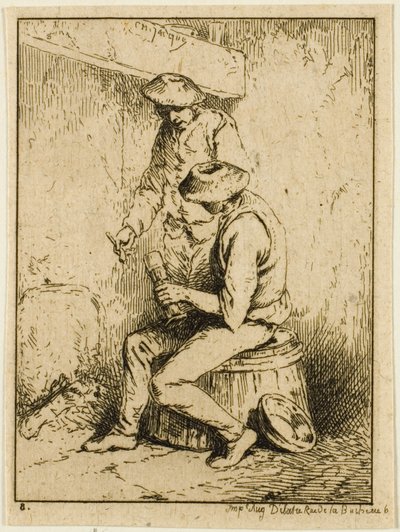 Trinker von Charles Emile Jacque