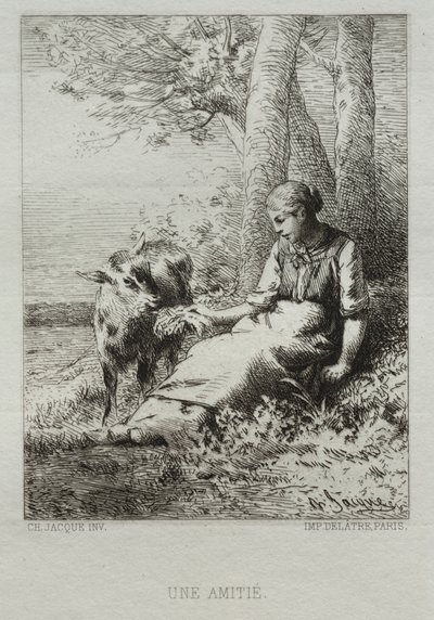 Freundschaft von Charles Emile Jacque