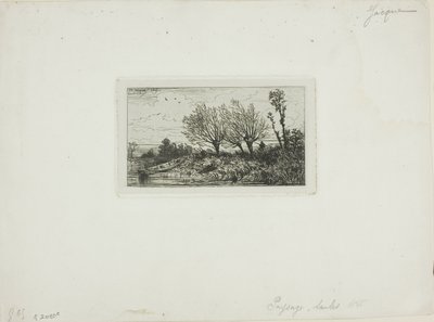 Landschaft, Weidenbäume von Charles Emile Jacque