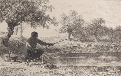 Pêche au Vif, 1864 von Charles Emile Jacque