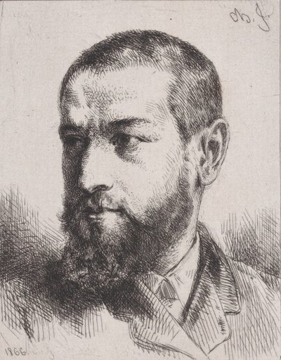 Porträt von J.J. Guiffrey, 1866 von Charles Emile Jacque