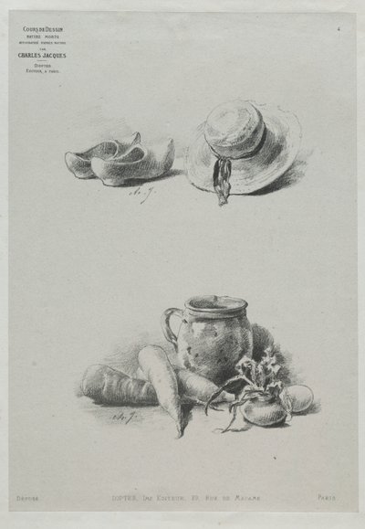 Stillleben von Charles Emile Jacque