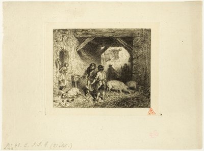 Die Schweineschlächter von Charles Emile Jacque