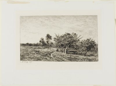 Apfelbäume in Auvers von Charles Francois Daubigny