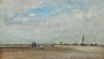 Die Muschelsammler, Trouville von Charles Francois Daubigny