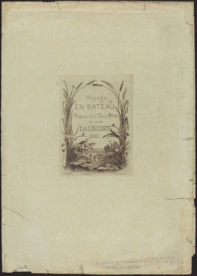 Umschlag für "Voyage en bateau" von Charles Francois Daubigny