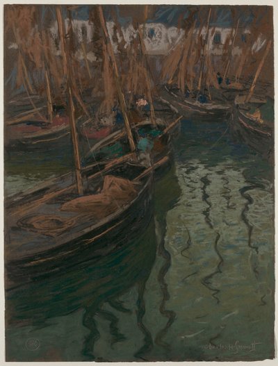 Ein Dock-Harmonie--Fischerboote von Charles Fromuth