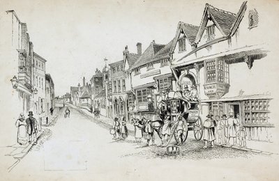 High Street, Canterbury, Kent von Charles George Harper