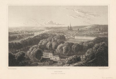 Rouen, von Mont Sainte Catherine von Charles Heath
