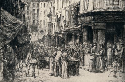 Die Menge, Rue Mouffetard von Charles Heyman