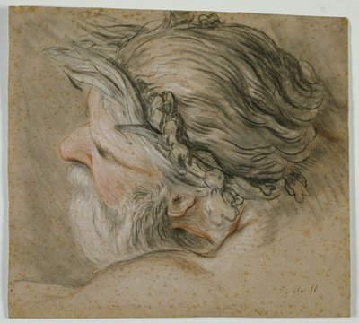 Kopf eines Meeresgottes von Charles Joseph Natoire