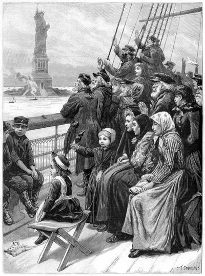 Eintritt in die Neue Welt, 1892 von Charles Joseph Staniland