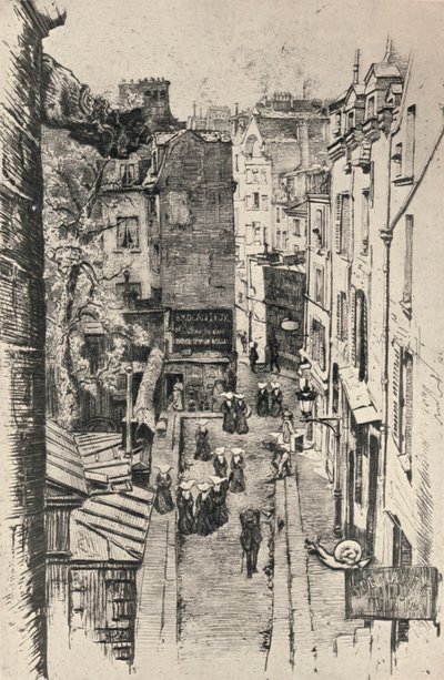 Rue des Prêtres-Saint-Séverin, 1915 von Charles Jouas