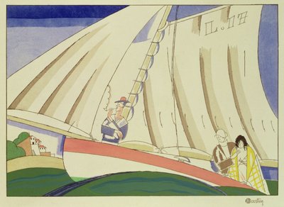 Segeln, ca. 1920 von Charles Martin