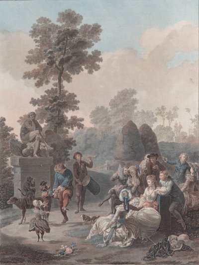 Le Tambourin, 1788-94 von Charles Melchior Descourtis