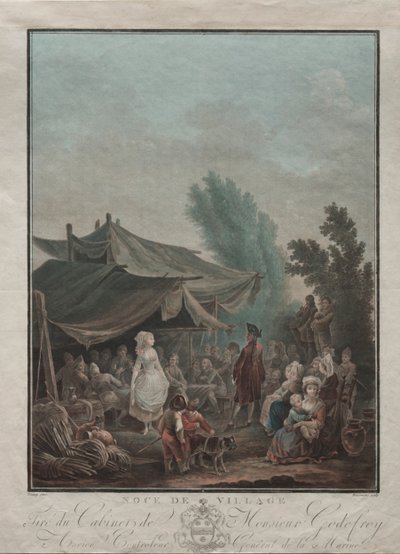 Dorfhochzeit, 1785 von Charles Melchior Descourtis