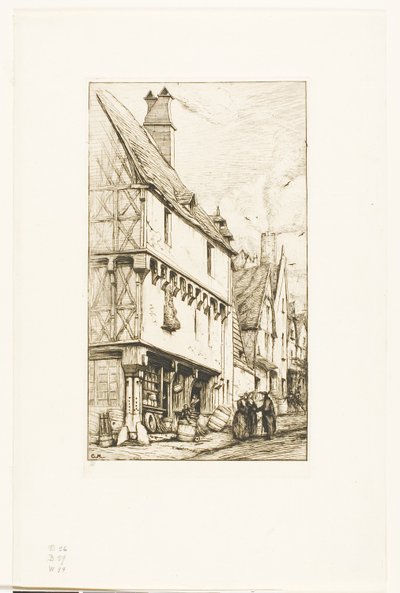 Ein altes Haus in Bourges von Charles Meryon