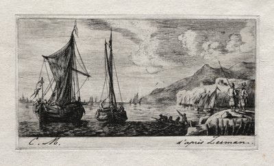 Calais - Flushing Boote von Charles Meryon