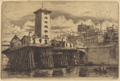 Die Notre-Dame-Pumpe, Paris von Charles Meryon
