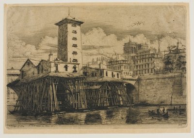 Die Notre-Dame-Pumpe, Paris von Charles Meryon