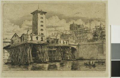 La Pompe Notre-Dame, Paris von Charles Meryon