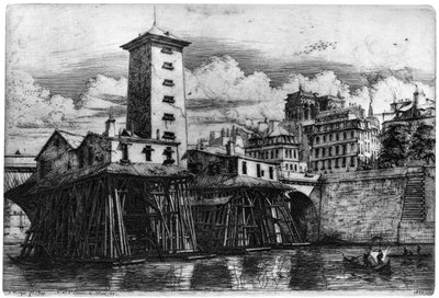 La Pompe Notre-Dame, ca. 1841-1868 1924 von Charles Meryon