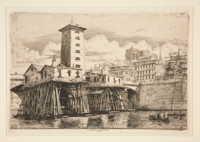 La Pompe Notre Dame, 1852 von Charles Meryon