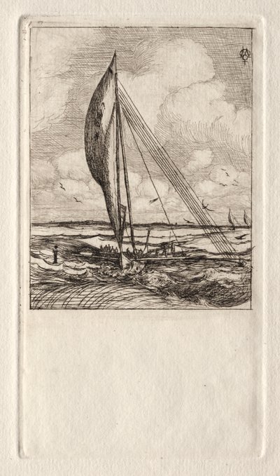 Schnell segelnde Proa, Mulgrave-Archipel, Ozeanien von Charles Meryon