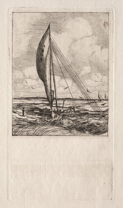 Schnellsegelnde Proa, Mulgrave-Archipel, Ozeanien, 1866 von Charles Meryon
