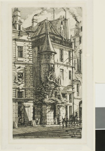 Tourelle de la rue de la Tixeranderie von Charles Meryon