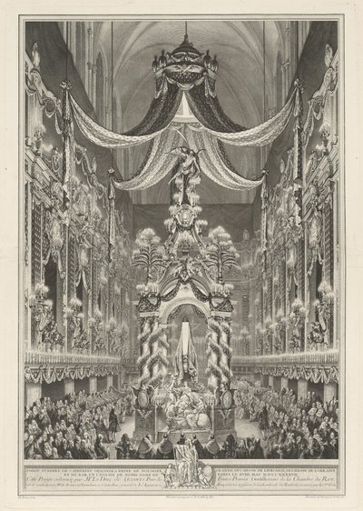 Trauerfeier für Catherine Opalinska von Charles Nicolas Cochin II