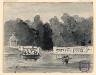 Ein See in einem Park von Charles Nicolas Ransonnette