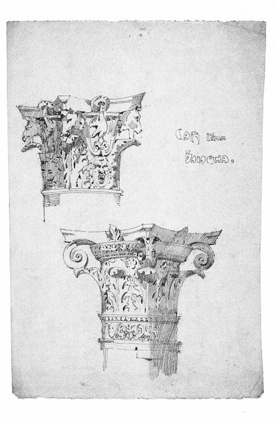 Kapitäle aus Bologna, 1891 von Charles Rennie Mackintosh