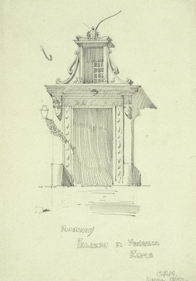 Türöffnung, Palazzo di Venezia, Rom von Charles Rennie Mackintosh