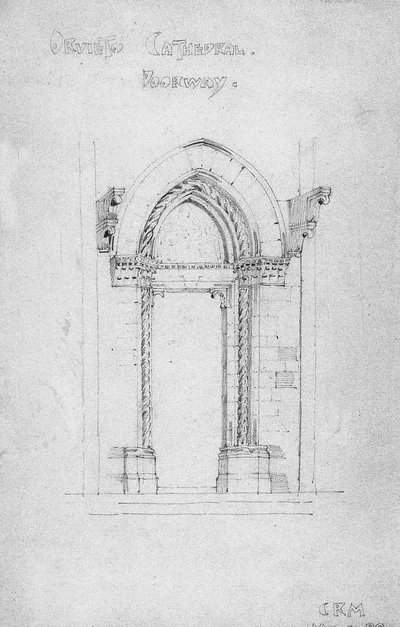Orvieto Kathedrale Tür, 1891 von Charles Rennie Mackintosh