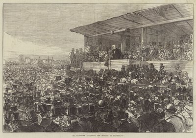 Mr. Gladstone spricht auf dem Treffen in Blackheath von Sir John Charles Robinson