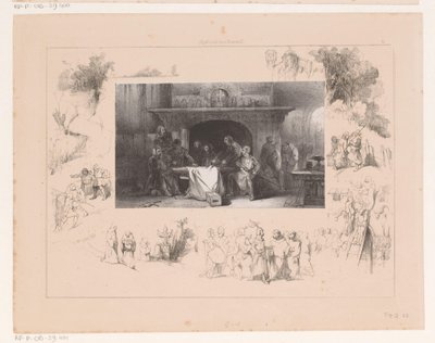 Ritter um einen Tisch von Charles Rochussen