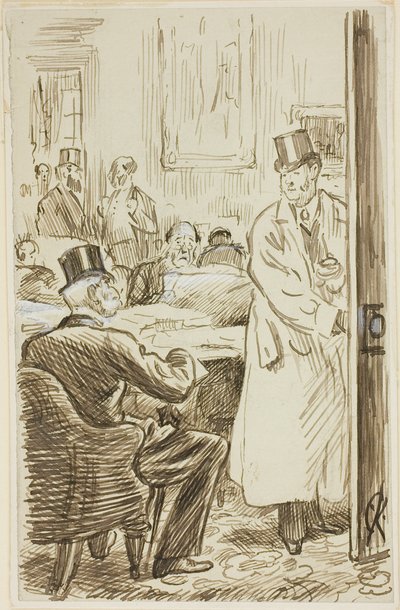 Im Club von Charles Samuel Keene