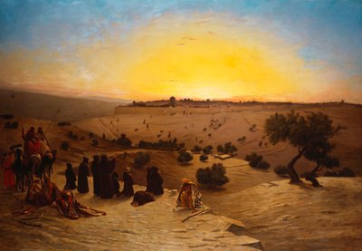 Pilger, die außerhalb Jerusalems beten von Charles Theodore Frere