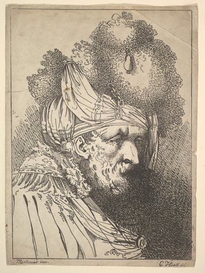 Orientalischer Kopf, ca. 1803 von Charles Theodosius Heath