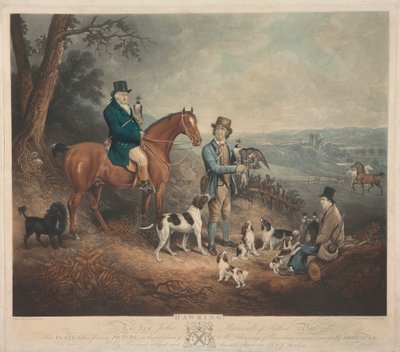 Malcolm Fleming von Barochan 1745-1811. Falknerei von Charles Turner