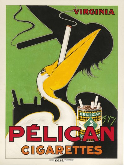 Pelican-Zigaretten, ca. 1930 von Charles Yray