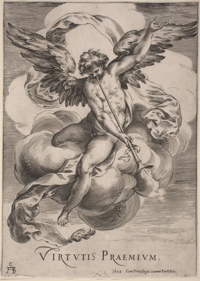 Eine allegorische Figur: Virtutis Praemium, 1628 von Cherubino Alberti