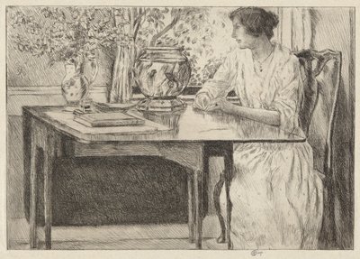 Kolonialer Tisch, Cos Cob, 1915 von Childe Hassam