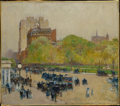 Frühlingsmorgen im Herzen der Stadt von Childe Hassam