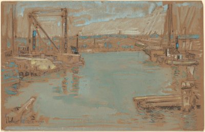 Nordflussdock, New York von Childe Hassam