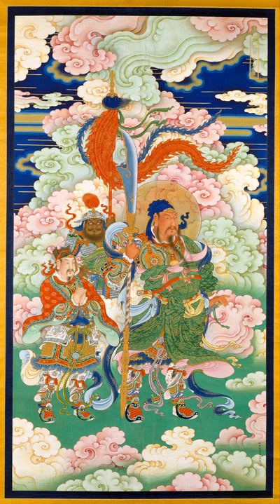 Kaiser Guan, Hängende Schriftrolle, ca. 1700 von Chinese School