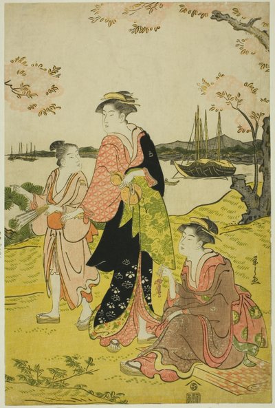 Kirschblütenbetrachtung am Goten Hill von Chobunsai Eishi