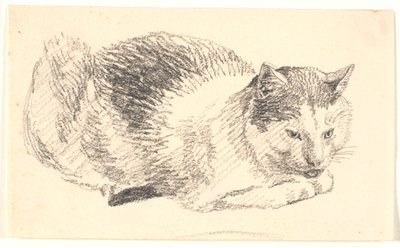 Liegende Katze von Christen Købke