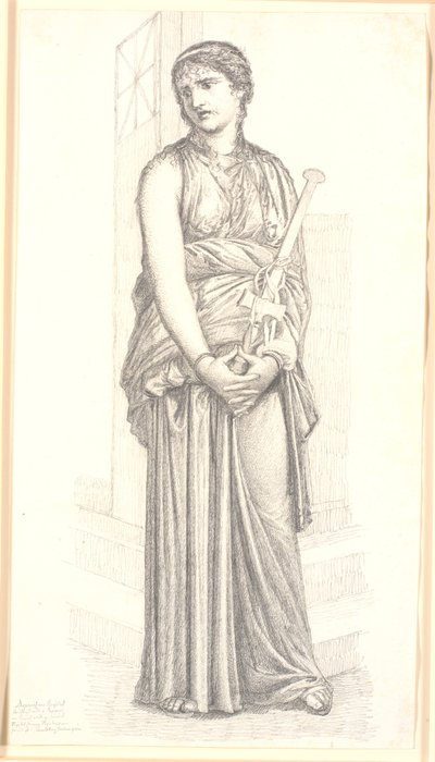 Medea mit Schwert in der Hand, ganze Figur von Christen Købke